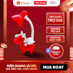 Đèn bàn bảo vệ thị lực Điện Quang ĐQ DKL16 B cắm điện trực tiếp (Kiểu con kỳ lân, bóng led ánh sáng trắng)