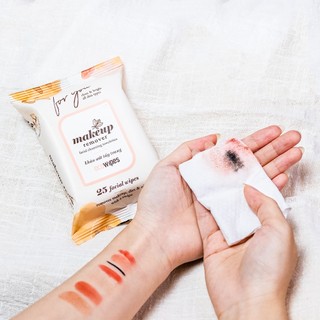 Combo 05 gói khăn ướt tẩy trang nhanh EcoWipes gói 25 tờ hương dưa leo