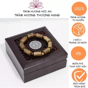 Vòng Tay Trầm Hương Nam - Chuỗi Vòng Tay Trầm Hương Nam Vòng Trúc Đơn Tự Nhiên 8-14 li.