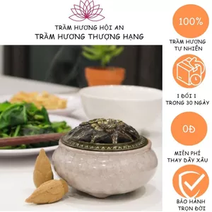 Lư xông trầm hương, đốt nhang - gốm sứ-Trầm hương HỘI AN