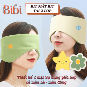 Bịt mắt ngủ trưa mềm mại sử dụng kết hợp được bịt tai chống ồn. Che mắt che tai bảo vệ mắt khi ngủ