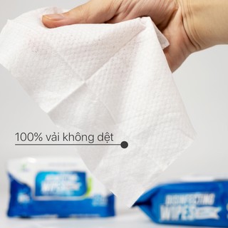 Túi 10 gói khăn ướt diệt khuẩn EcoWipes 20 tờ hương chanh sả