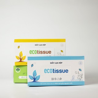 Combo 05 hộp khăn giấy rút hộp giấy ăn 3 màu cao cấp EcoWipes 180 tờ không bụi vụn