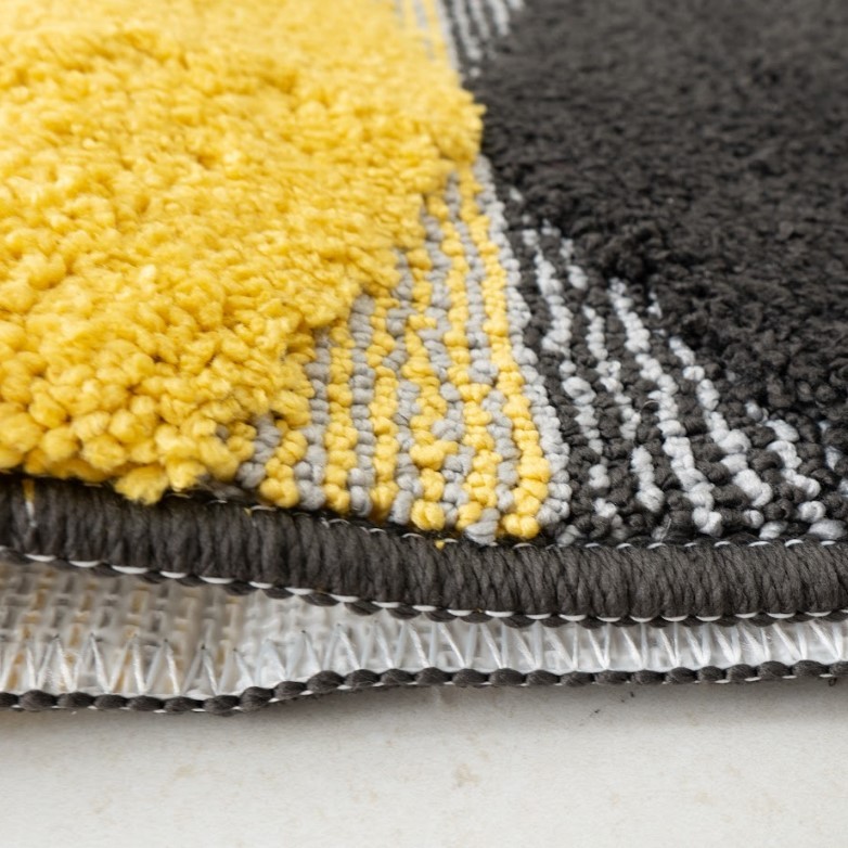 Thảm Cotton Len Dập Vân Nổi Ziczac Ra Vào Cửa Căn Hộ