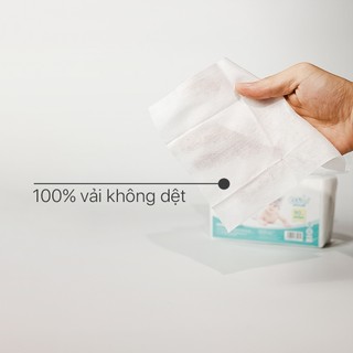 Combo 05 túi khăn vải khô đa năng cao cấp Ecobi túi 90 tờ không mùi