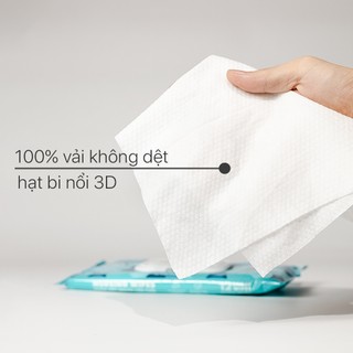 Combo 03 gói khăn ướt lau cơ thể Nursing EcoWipes gói 12 hương trà xanh