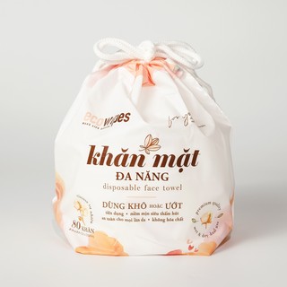 Combo 03 túi khăn mặt khô đa năng cao cấp EcoWipes cuộn 80 tờ dày 75gsm không mùi