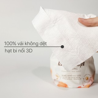 Combo 03 túi khăn mặt khô đa năng cao cấp EcoWipes cuộn 80 tờ dày 75gsm không mùi