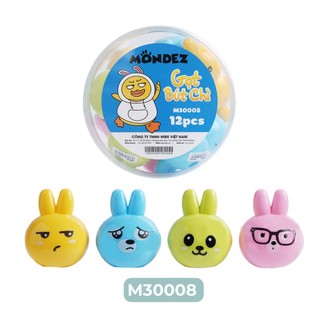Combo 3 chiếc gọt bút chì, chuốt bút chì cầm tay MONDEZ cao cấp hình thỏ dễ thương dành cho học sinh M30008