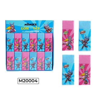 Combo 3 chiếc gôm tẩy bút chì 2B MONDEZ, gôm tẩy siêu nhân sạch ít vụn không mòn giấy an toàn cho học sinh M20004