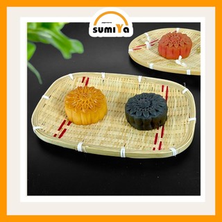 Mẹt tre hoa văn SUMIYA dùng làm khay để thức ăn, trang trí, decor
