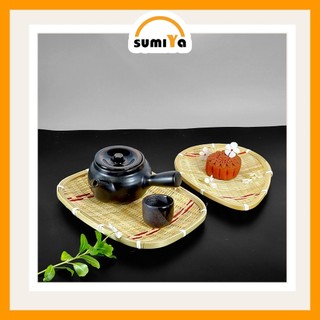 Mẹt tre hoa văn SUMIYA dùng làm khay để thức ăn, trang trí, decor