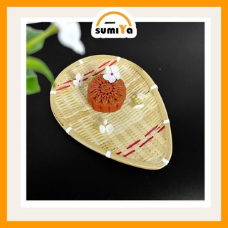 Mẹt tre hoa văn SUMIYA dùng làm khay để thức ăn, trang trí, decor