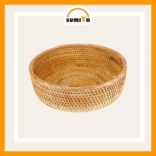 Rổ mây xiên, bát mây SUMIYA dùng để trái cây, thức ăn, decor, trang trí, sản phẩm tự nhiên