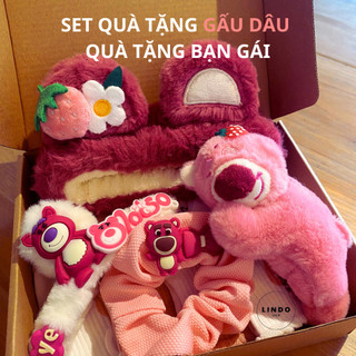 Set Quà Tặng Gấu Dâu LINDO, Quà Tặng Bạn Gái Các Dịp Đặc Biệt 20/10, 8/3, Sinh Nhật, Kỷ Niệm