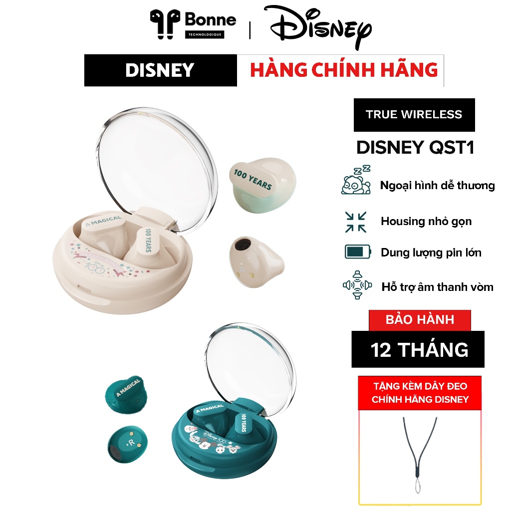 Tai Nghe Bluetooth Disney Qst Tai Nghe Kh Ng D Y True Wireless Ch Nh H Ng D Nh Cho N C M