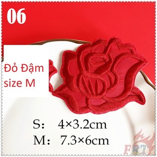 Sticker Ủi Thêu Hình Hoa Hồng Nhiều Màu Sắc Size M