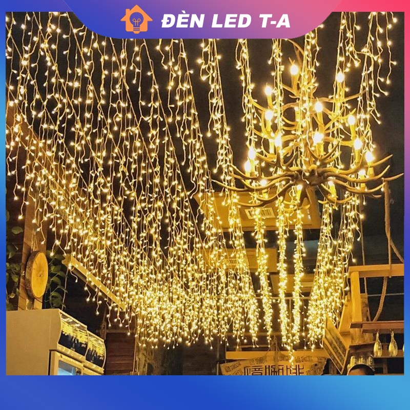 Đèn Led mành thả rủ chống nước - Đèn nháy rủ trang trí quán cafe, sân ...