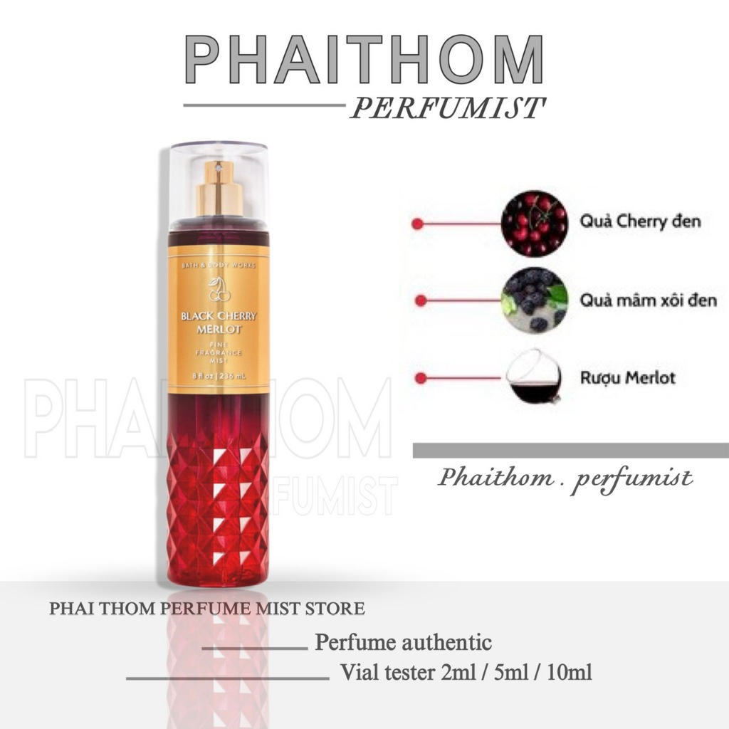 Xịt toàn thân Body Mist Bath & Body Works - Black Cherry Merlot ...