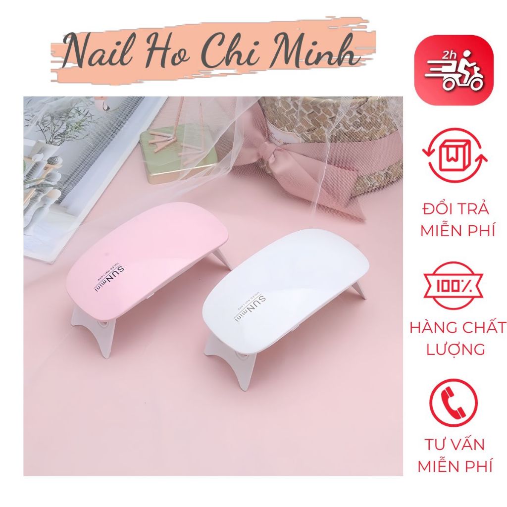 [GIÁ RẺ] Máy hơ móng SUN mini loại cao cấp,6 bóng, có công tắc, 2 chế độ hẹn giờ 60s -120s,công suất lớn, nhanh khô