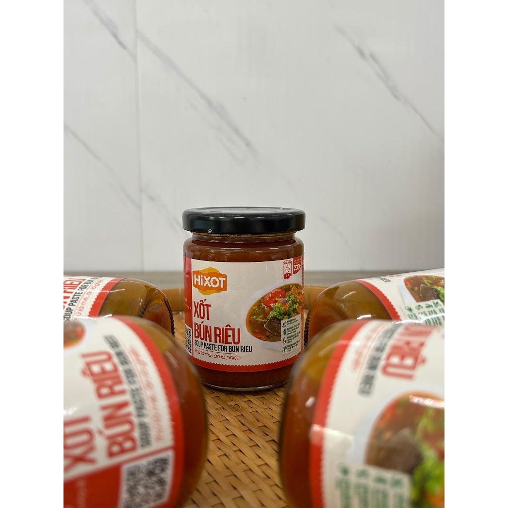 Sốt Gia Vị Bún Riêu HiXOT hũ 220gram, nấu bún riêu cua/ tôm, lẩu riêu