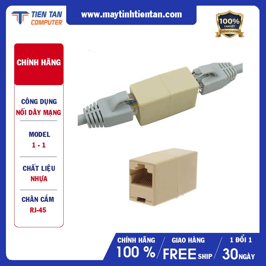 Đầu nối cáp dây mạng 1-1 RJ45 loại tốt | Shopee Việt Nam