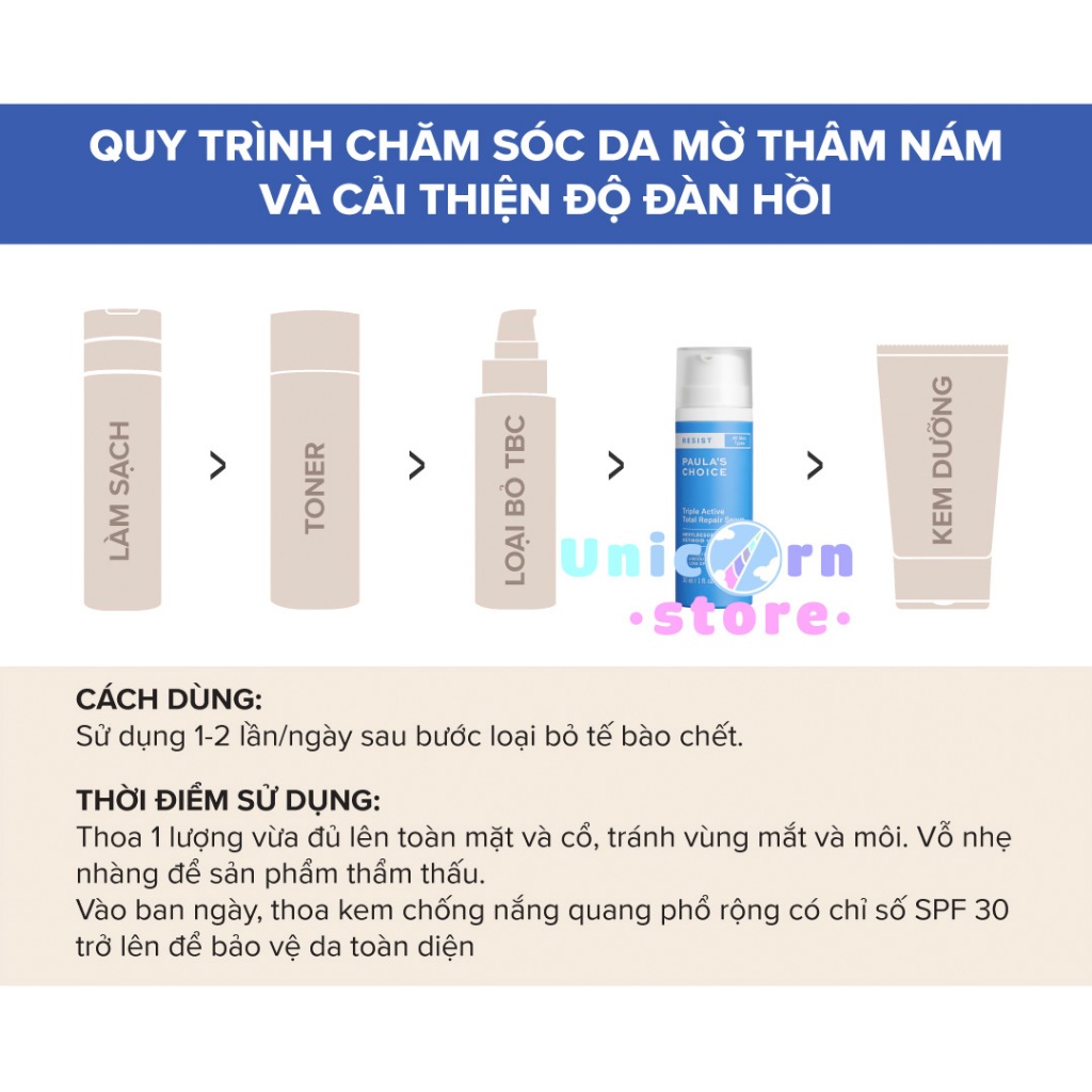 Tinh Chất Chống Lão Hóa & Mờ Thâm Nám 3 Tác Động Chuyên Sâu Paula's Choice Triple Active Total Repair Serum 30ml