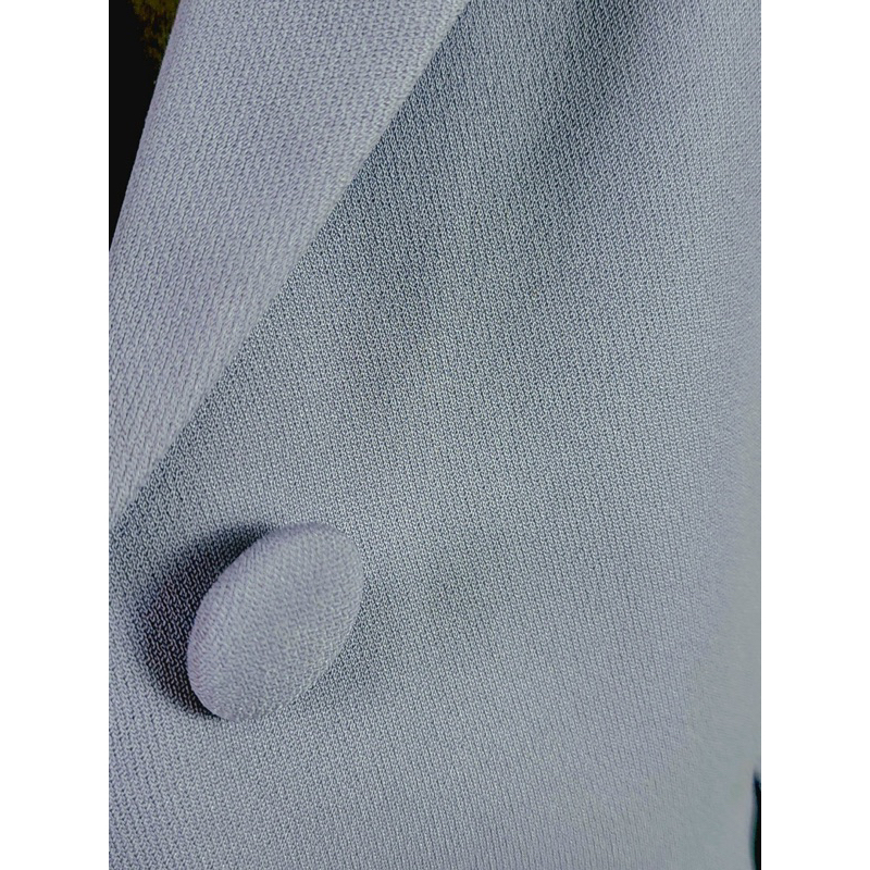 Áo blazer nữ [MAY THEO SỐ ĐO] - áo khoác vest - chất liệu cao cấp, 2 lớp-lót lụa, XÁM NHẠT  - Tiệm may Diluclothing