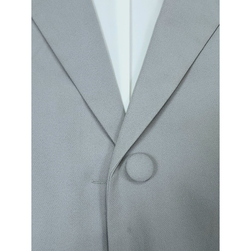 Áo blazer nữ [MAY THEO SỐ ĐO] - áo khoác vest - chất liệu cao cấp, 2 lớp-lót lụa, XÁM NHẠT  - Tiệm may Diluclothing