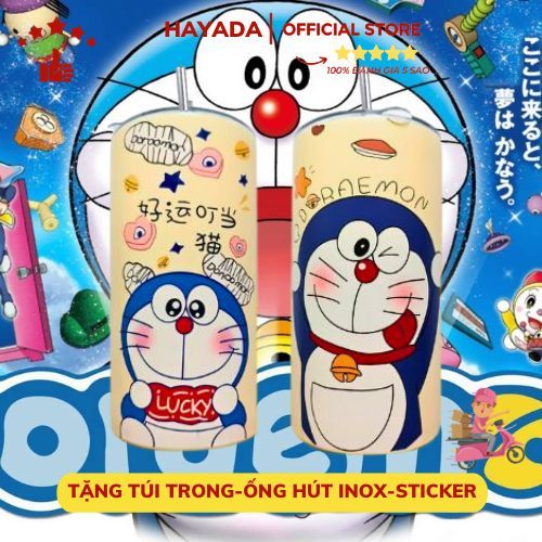 Ly Giữ Nhiệt Iced Americano Doraemon Inox 304 Mẫu Mới 600ml Tặng Túi ...