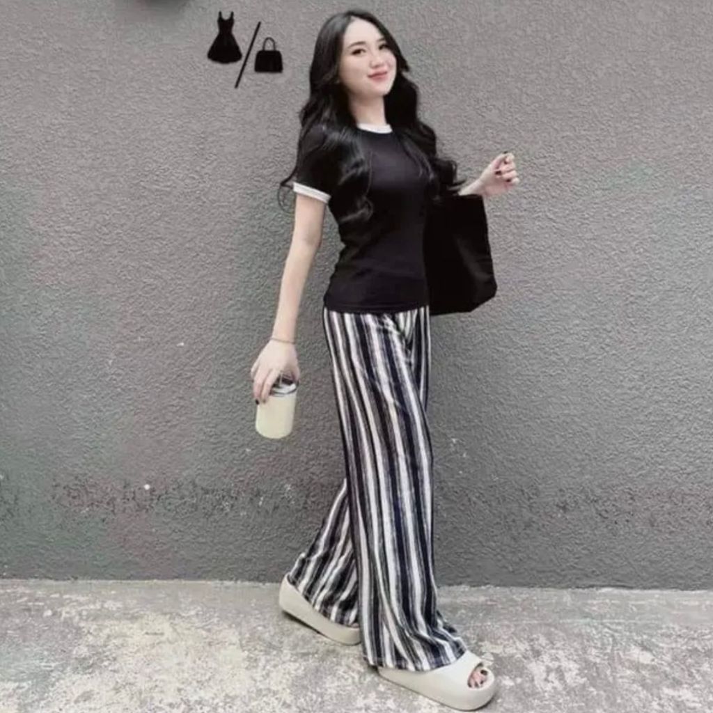 Đồ bộ mặc nhà nữ quần ống rộng có túi dài mặc đẹp form rộng ESHOP  Đồ Bộ Nữ quần ống suông rộng bigsize DB769