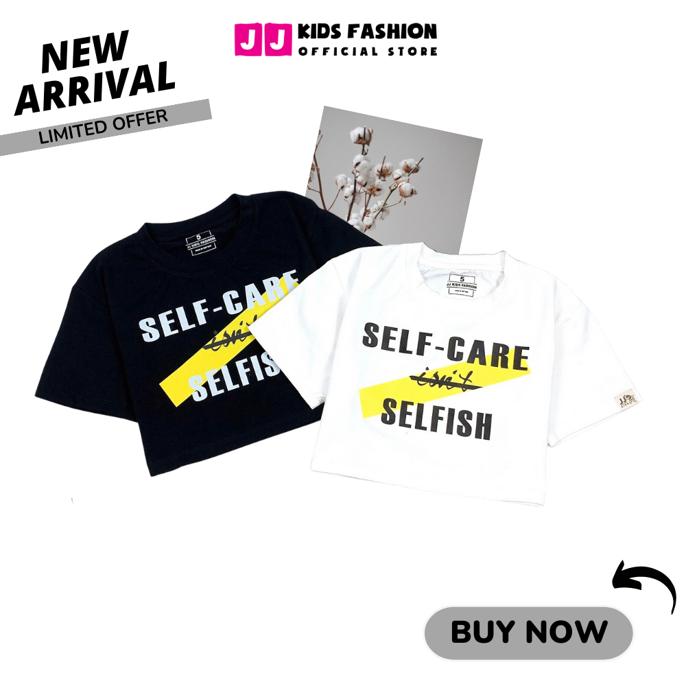 Áo Thun Ngắn Tay Crop top Bé Gái In Hình Năng Động, Cổ Tròn – Quần Áo Trẻ Em | JJ Kids Fashion