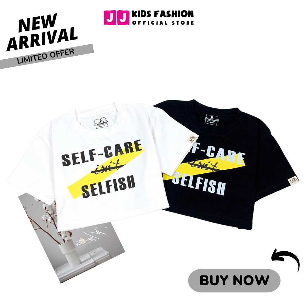 Áo Thun Ngắn Tay Crop top Bé Gái In Hình Năng Động, Cổ Tròn – Quần Áo Trẻ Em | JJ Kids Fashion