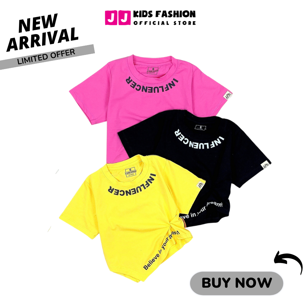 Áo Thun Ngắn Tay Crop top Bé Gái In Hình Năng Động, Cổ Tròn – Quần Áo Trẻ Em | JJ Kids Fashion