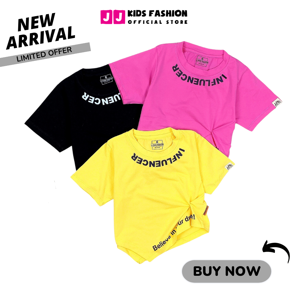 Áo Thun Ngắn Tay Crop top Bé Gái In Hình Năng Động, Cổ Tròn – Quần Áo Trẻ Em | JJ Kids Fashion