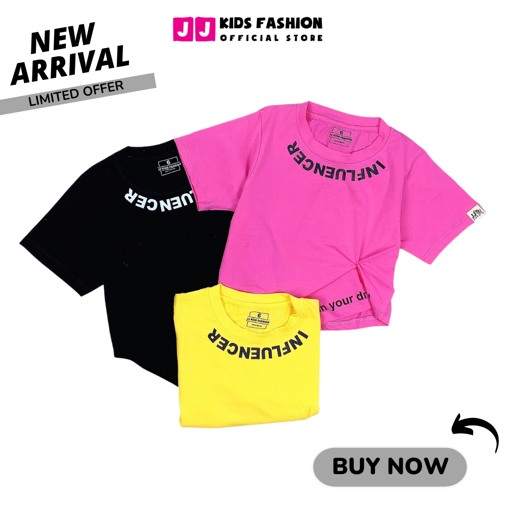 Áo Thun Ngắn Tay Crop top Bé Gái In Hình Năng Động, Cổ Tròn – Quần Áo Trẻ Em | JJ Kids Fashion