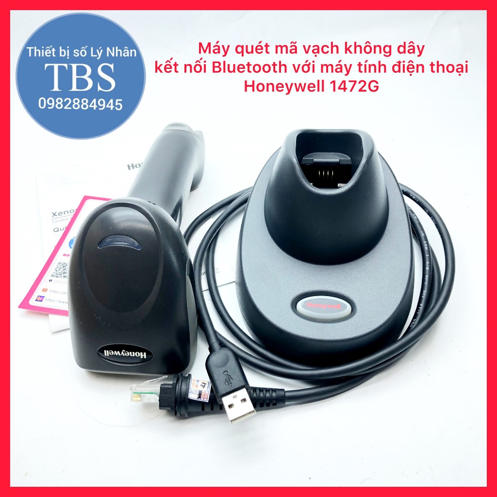 Máy quét mã vạch không dây 1D Honeywell 1472G, kết nối bluetooth với ...
