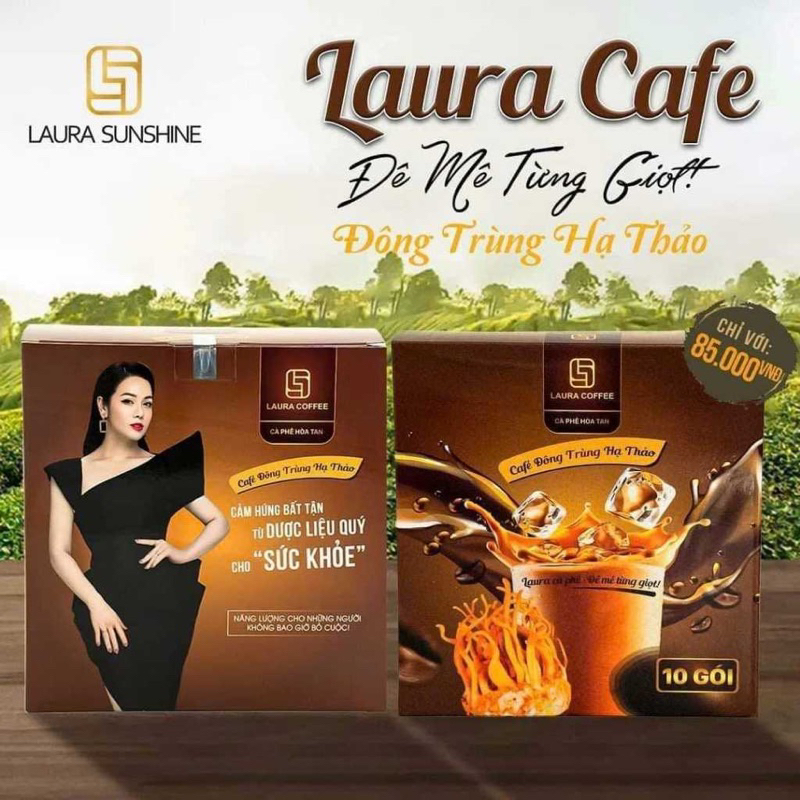 Combo 4 Hộp Cafe Laura 2 vị (Nấm Linh Chi + Đông Trùng Hạ Thảo )