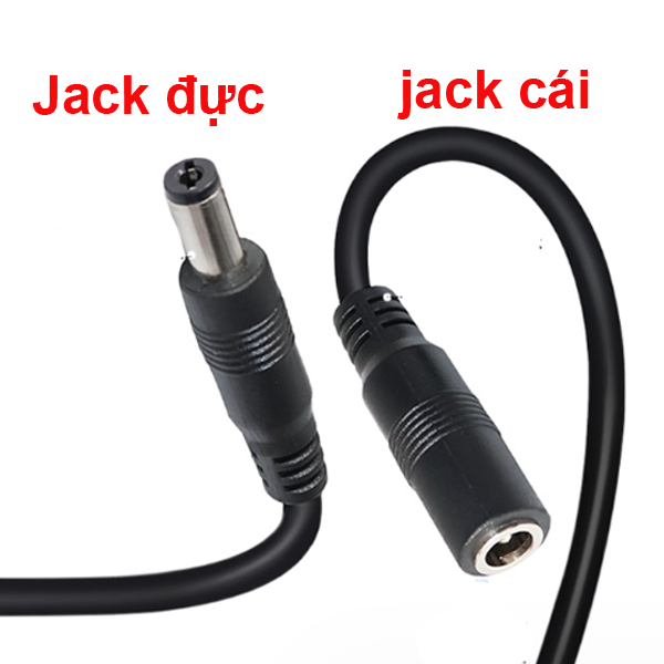[Giá bán sỉ] Jack nguồn dc 5.5x2.1 - Đực / Cái 20cm