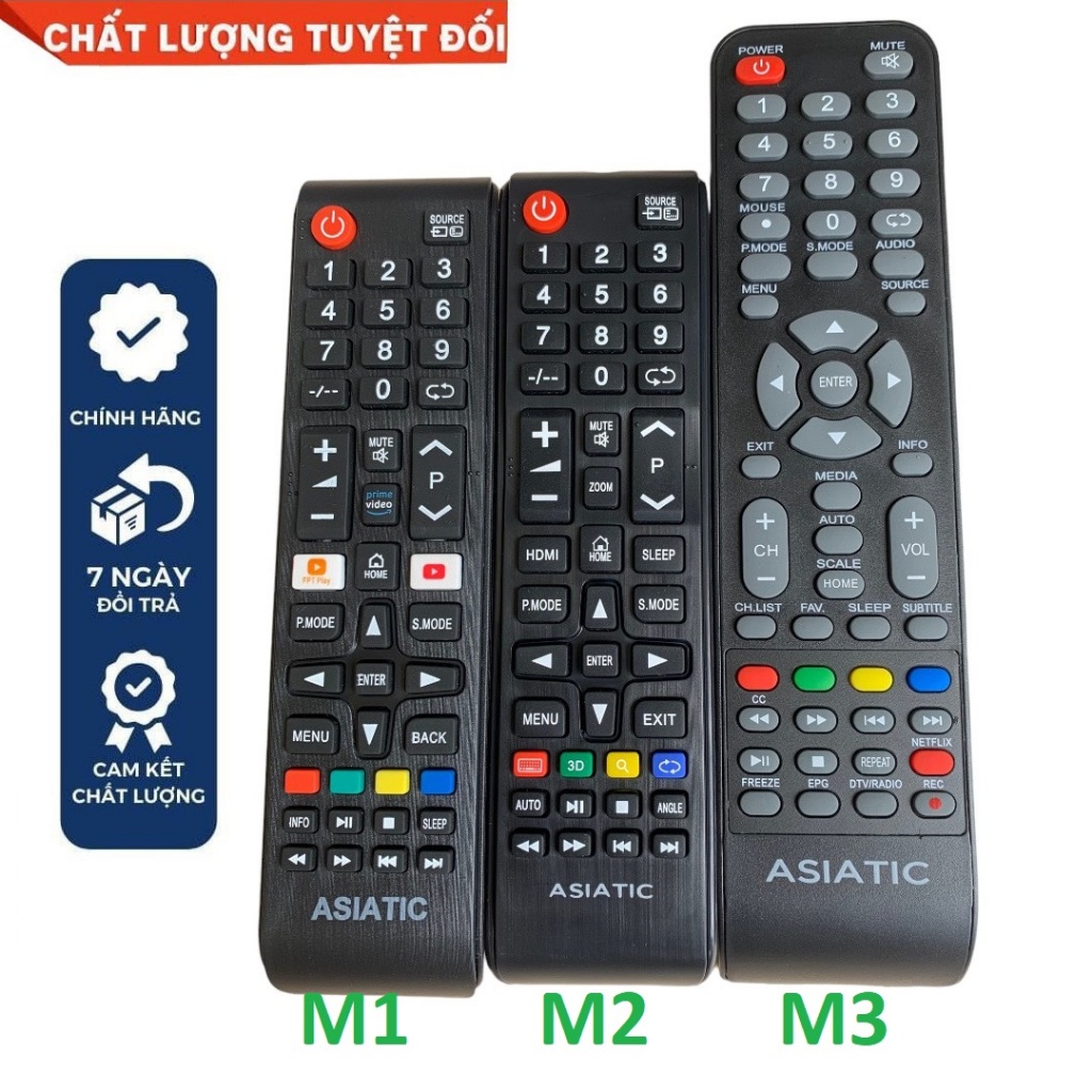 Điều khiển tivi Asiatic chính hãng các dòng Smart/Led/Lcd, remote