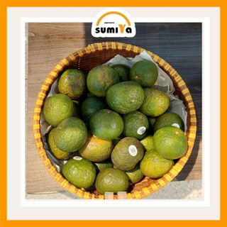 Thúng tre hun khói hình tròn, nguyên liệu tự nhiên, dùng trang trí, trưng bày trái cây