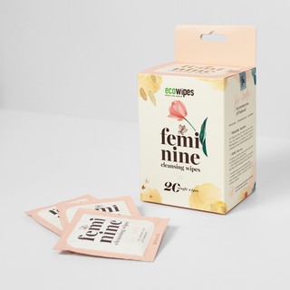 Khăn ướt vệ sinh vùng kín phụ nữ EcoWipes gói 1 tờ travel size hương hoa Daisy