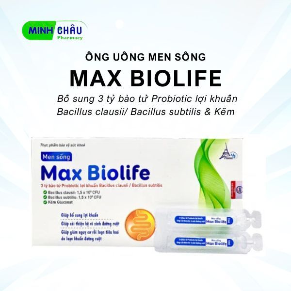 HỘP 20 ỐNG MEN VI SINH LỢI KHUẨN MAX BIOLIFE HỖ TRỢ TIÊU HÓA | Shopee ...