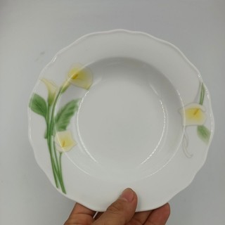 Đĩa Sứ  Hoa Vàng  Hàng Nhập Khẩu Cao Cấp