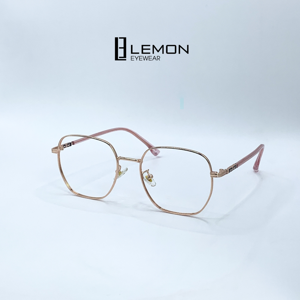 Gọng kính cận nam nữ thời trang LemonEyewear chất liệu kim loại mắt to LE66012