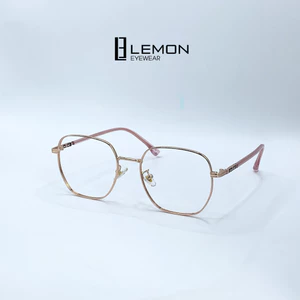 Gọng kính cận nam nữ thời trang LemonEyewear chất liệu kim loại mắt to LE66012