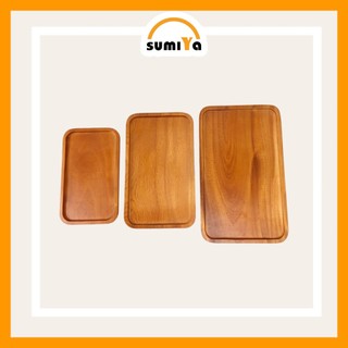 Khay gỗ chữ nhật khay gỗ tròn khay decor đựng thức uống bánh kẹo trái cây- Sumiya