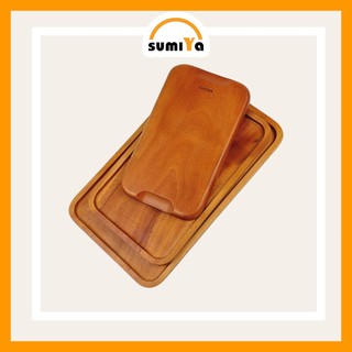 Khay gỗ chữ nhật khay gỗ tròn khay decor đựng thức uống bánh kẹo trái cây- Sumiya
