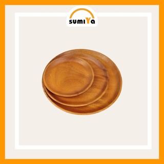 Khay gỗ hình tròn, khay gỗ dùng để trà bánh, decor hoặc làm phụ kiện chụp ảnh