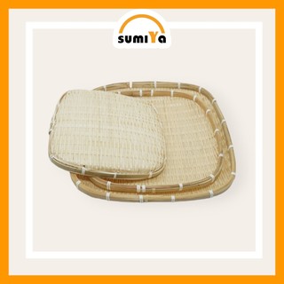 Mẹt tre hình vuông, mẹt tre trang trí, decor